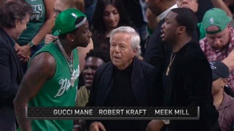 gucci at celtics game|NBA Playoffs: Patriots owner hangs out with Gucci Mane, Meek .